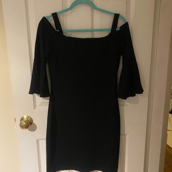 *NWT Susana Monaco Black Above Knee Black Eleanora Dress- SZ LG - Picture 13 of 16